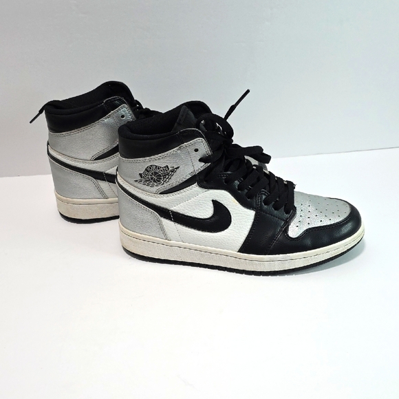 Women's Nike Air Jordan 1 High "Silver Toe" Sneakers CD0461-001 Size 7 - Picture 5 of 11